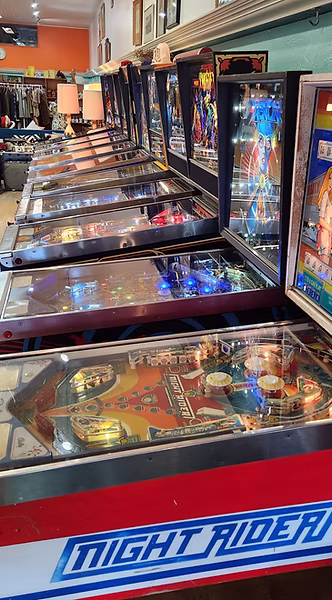 Pinball machines at Atomic Age Modern